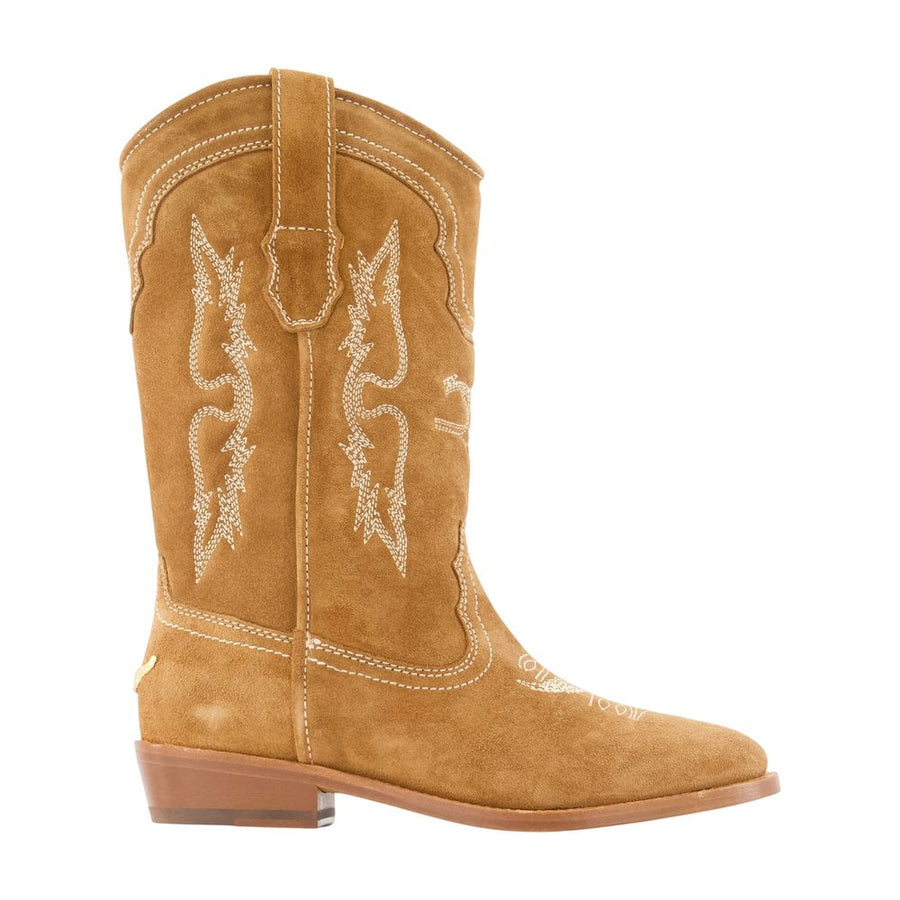 Zadig & Voltaire cowhide western ankle boot in brown