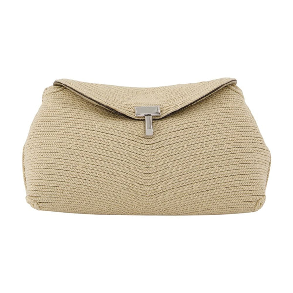 Mini T-Lock Rope Clutch - Toteme Canvas Beige Bags / Clutches