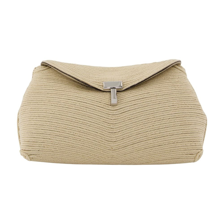 Mini T-Lock Rope Clutch - Toteme Canvas Beige Bags / Clutches