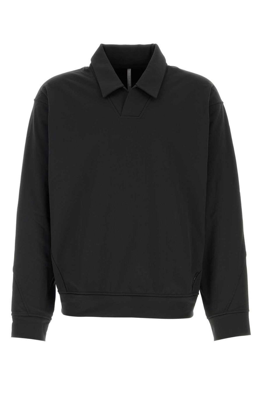 Black Polyester Consola Polo Shirt Exterior: Maglie