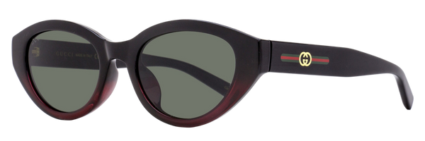 Gucci Narrow Cat Eye Sunglasses Gg2105sa 003 Black-Burgundy 52mm Black/burgundy Plastic (injected)