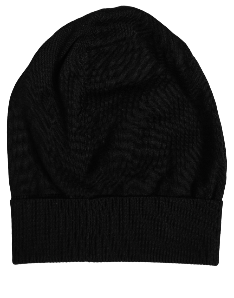 Dolce & Gabbana HAT10069 100% Virgin Wool beanie in black