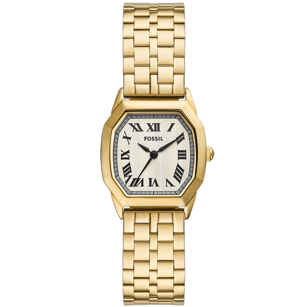 Fossil watch in gold