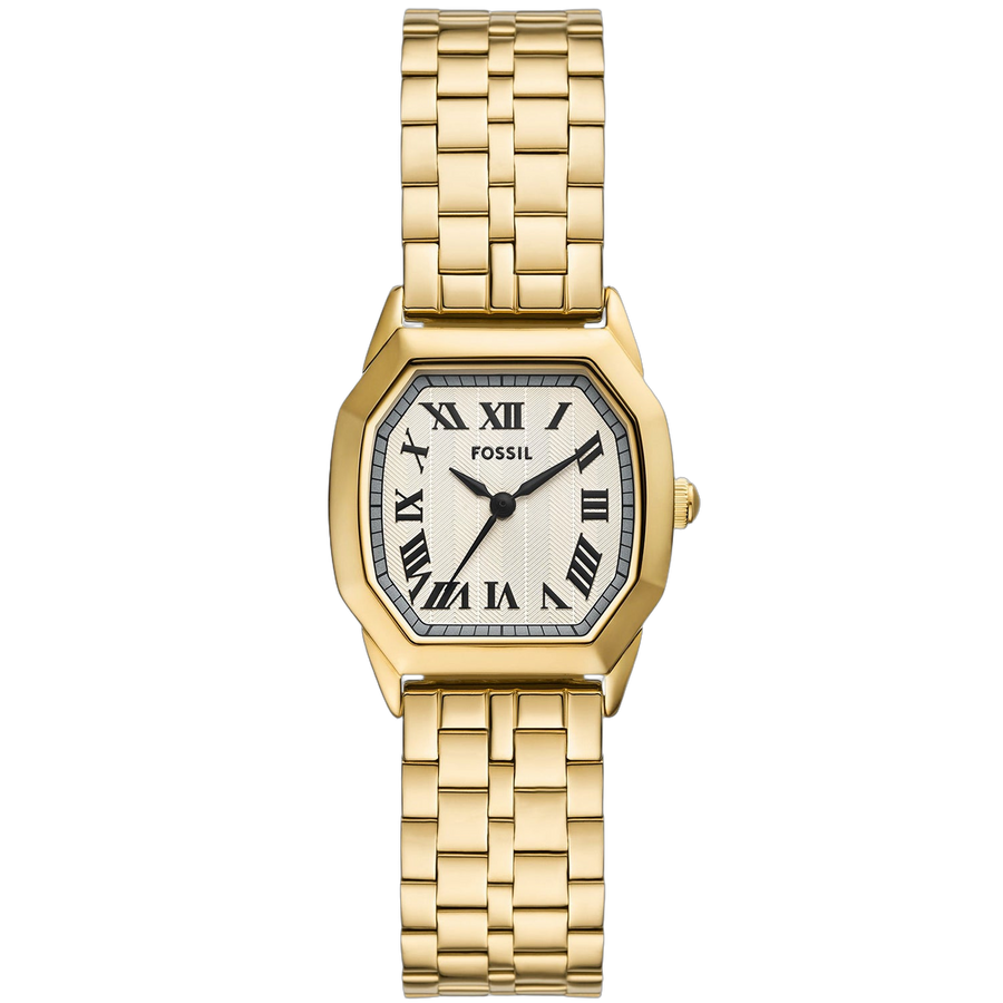 Fossil watch in gold