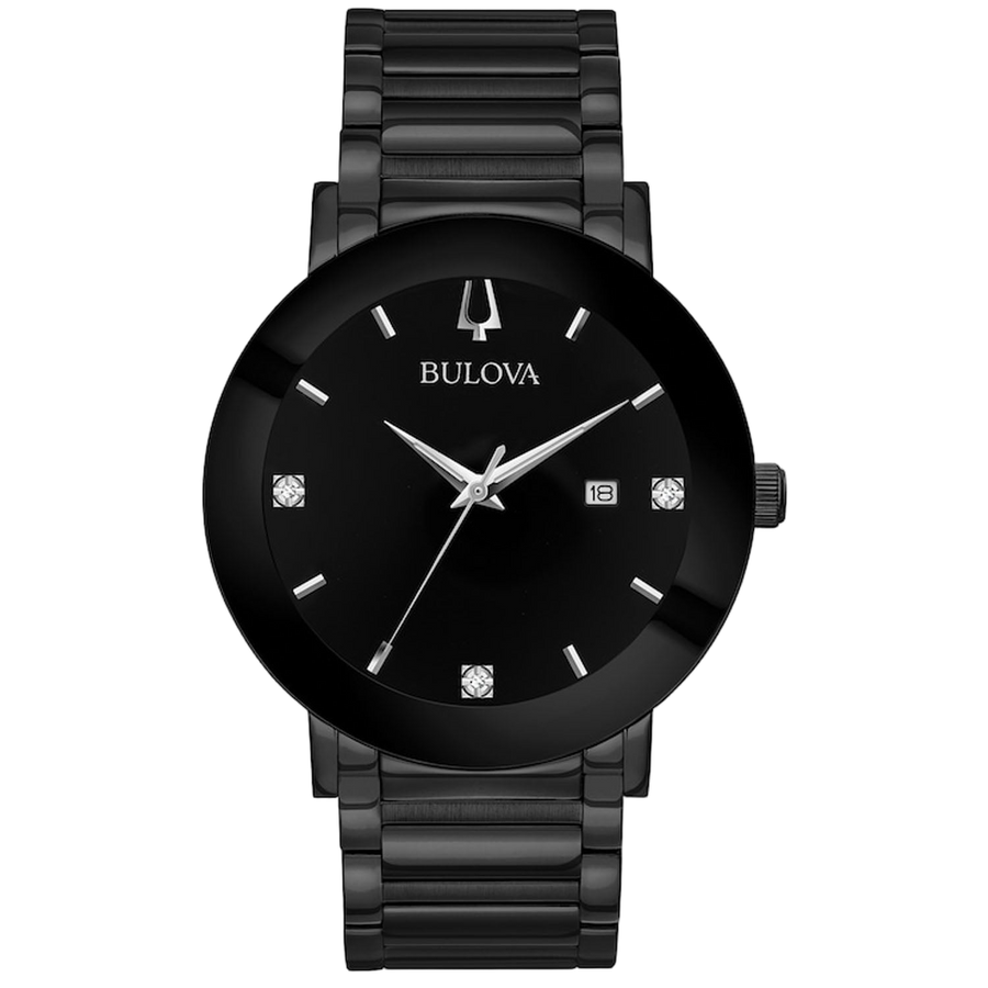 Bulova Stainless steel case watch in black
