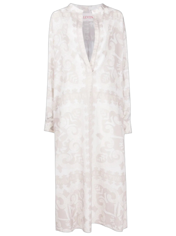 Valentino Silk-cotton blend tunic in beige