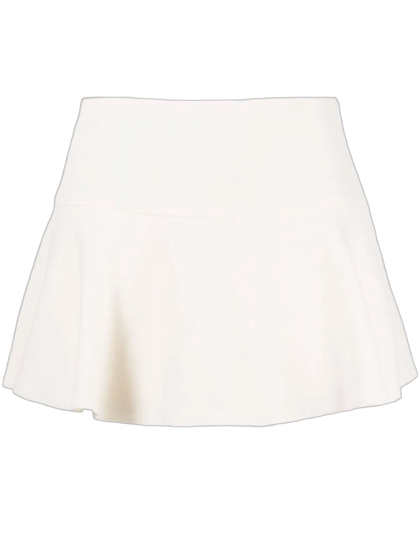Valentino Stretch virgin wool/silk blend skort in white