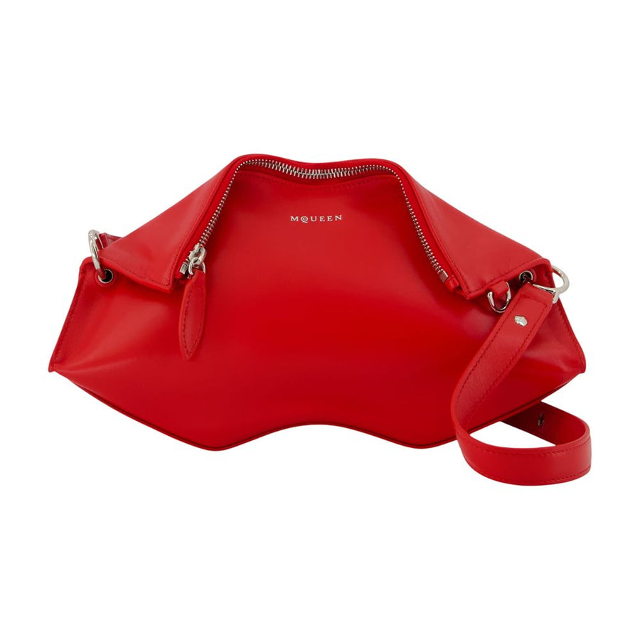 Alexander McQueen Calfskin clutch in red