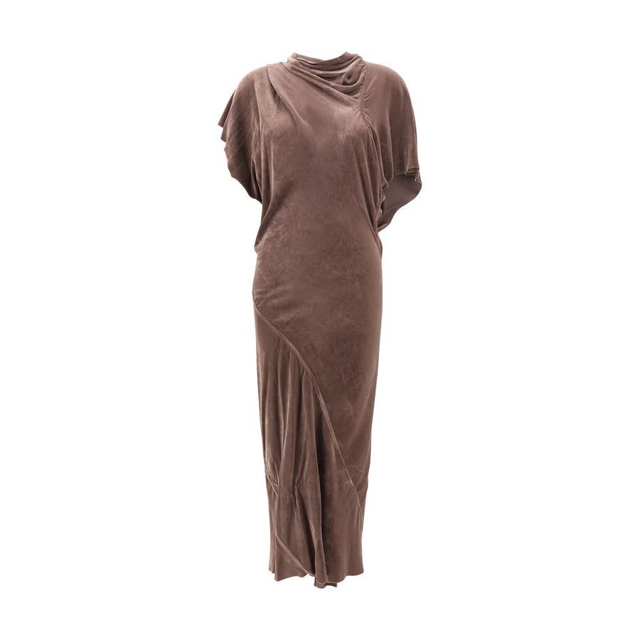 Beige Viscose Casual Dress