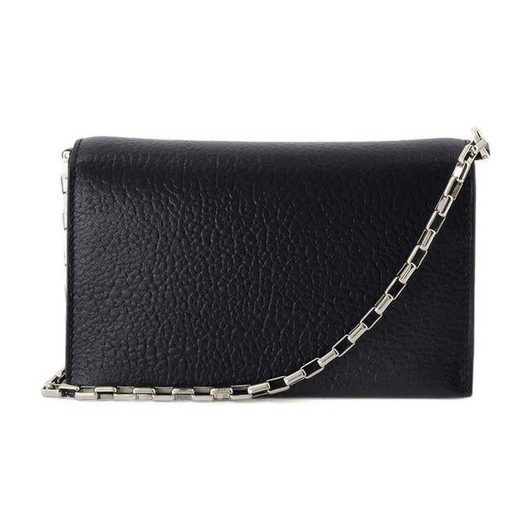 Alexander McQueen lambskin clutch in black