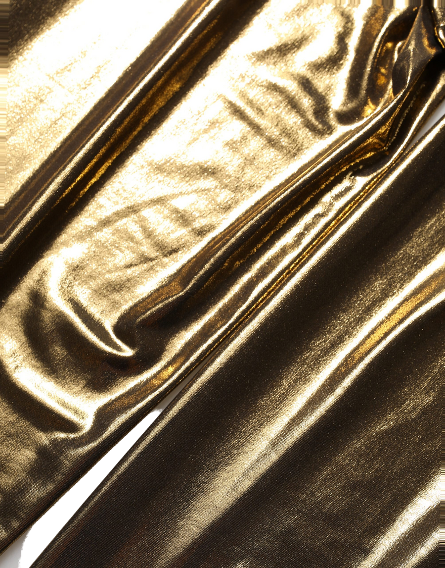 Gold Metallic Leggings Pantyhose Stockings Socks Polyester Ealstane Clothing