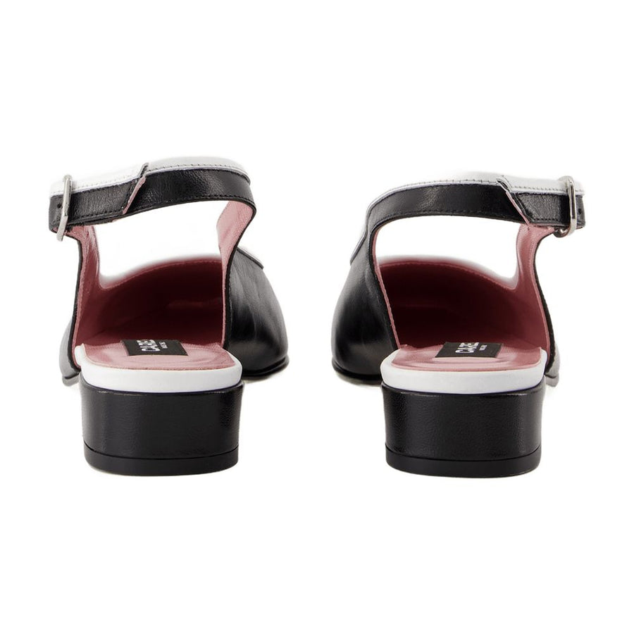 Carel calfskin sandals in black