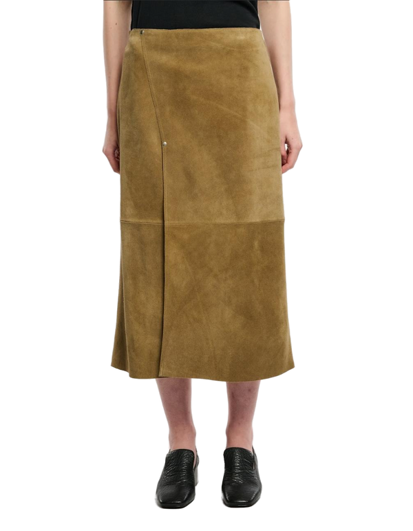 Studio Nicholson Suede skirt in mustard