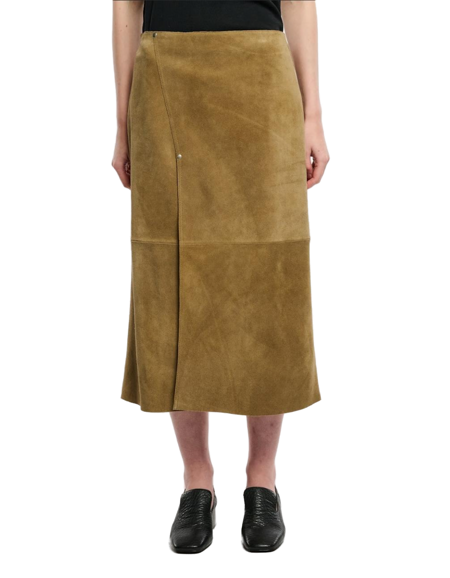 Studio Nicholson Suede skirt in mustard