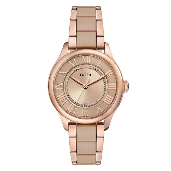 Fossil Stainless steel case watch in rose gold
