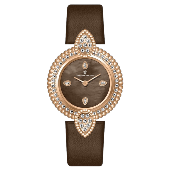 Christian Van Sant Stainless steel watch in brown