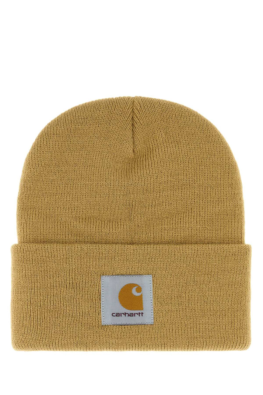 Beige Knit Short Watch Hat Brown Exterior: Acrylic Cappelli