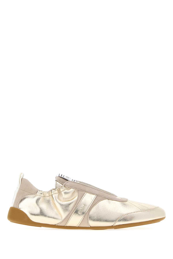Chloé Exterior: 100% Leather sneaker in gold