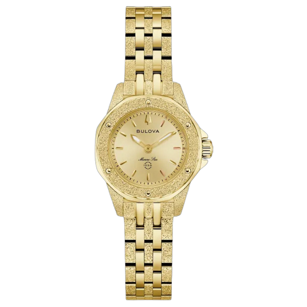 Bulova Stainless steel case and bracelet watch in gold