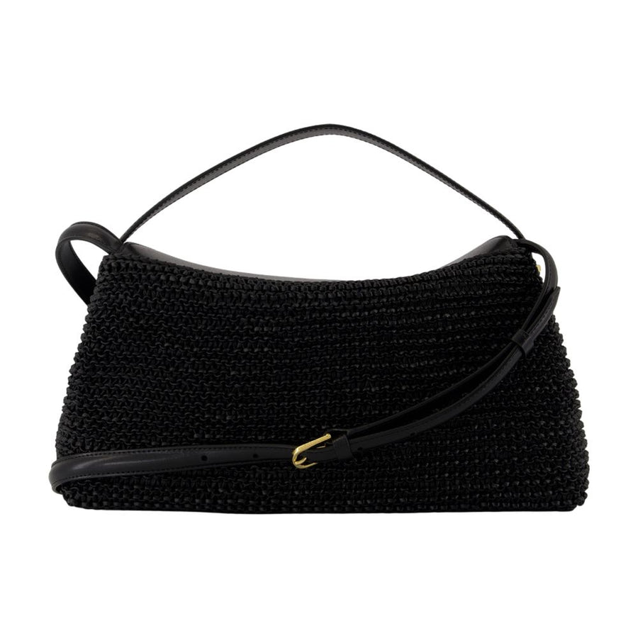 Toteme calfskin top handle bag in black