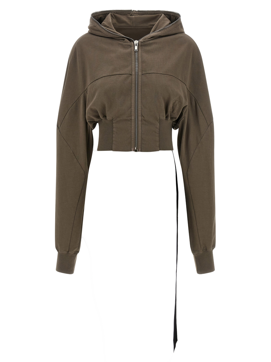 Gray Cotton Hoodie Clothing