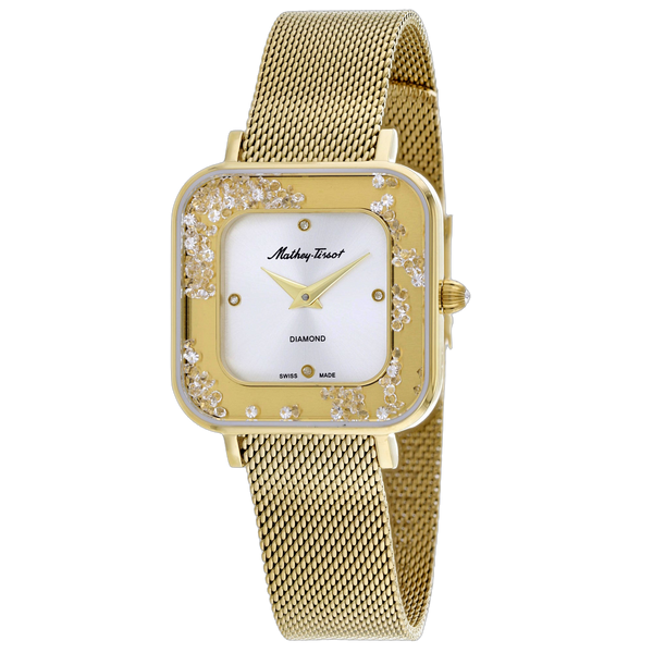 Mathey Tissot Stainless steel case and bracelet watch in gold