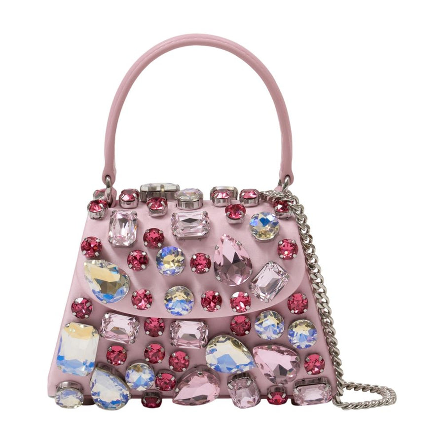 Self-Portrait Satin mini bag in pink