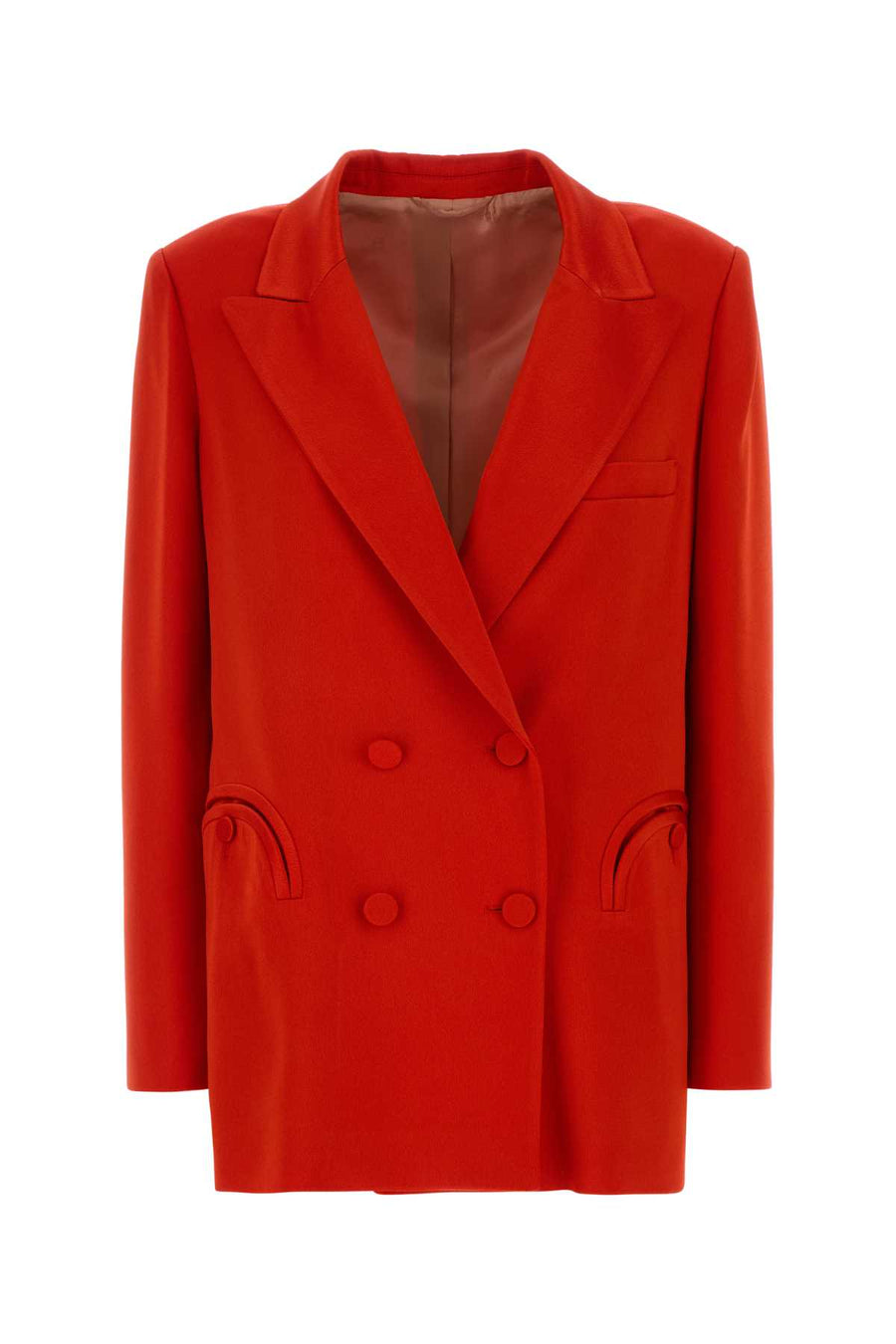 Red Crepe Novalis Blazer Crab Giacche E Gilet