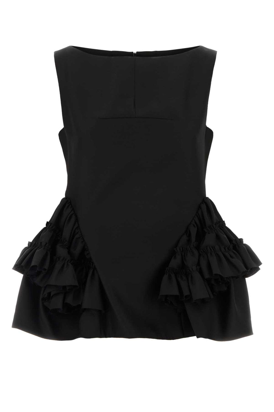Black Wool Blend Casey Top Maglie