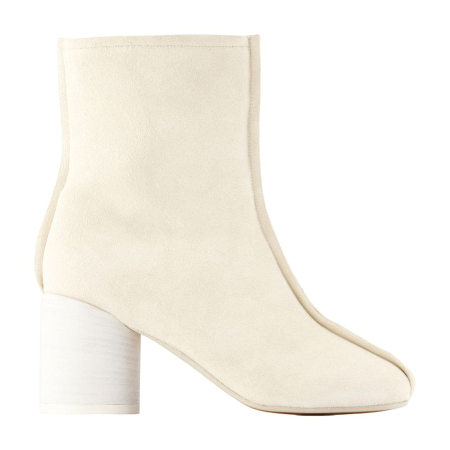 MM6 Maison Margiela calfskin ankle boot in ivory