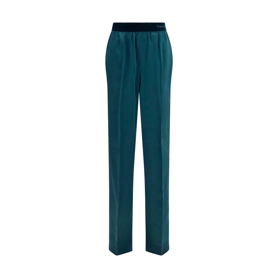 Tom Ford 94% Silk trousers in teal