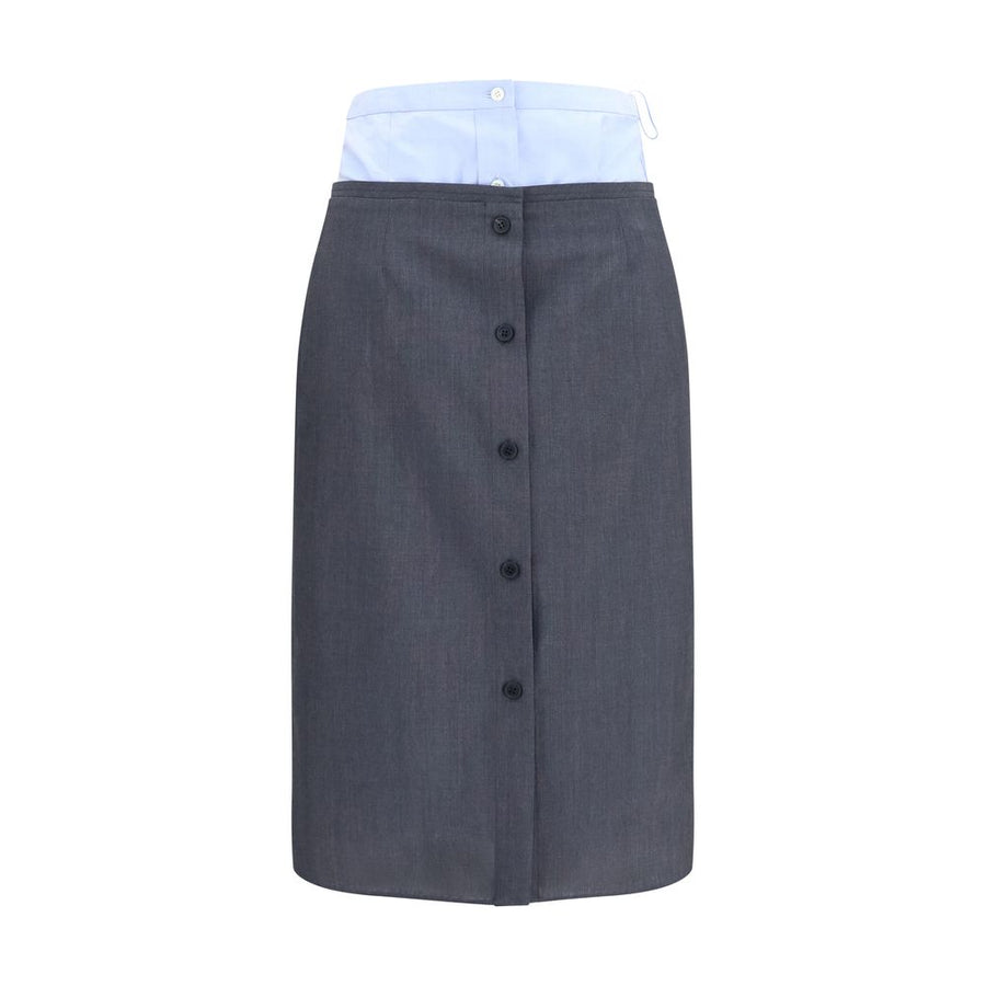 Prada 68% Cotton 32% Linen skirt in gray
