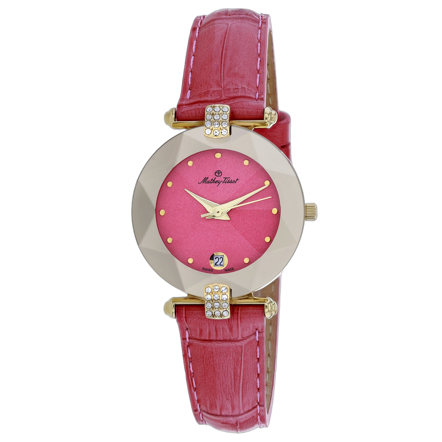 Mathey Tissot Stainless steel case watch in pink