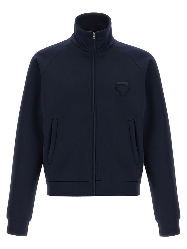 Blue Polyester Sweatshirt Clothing