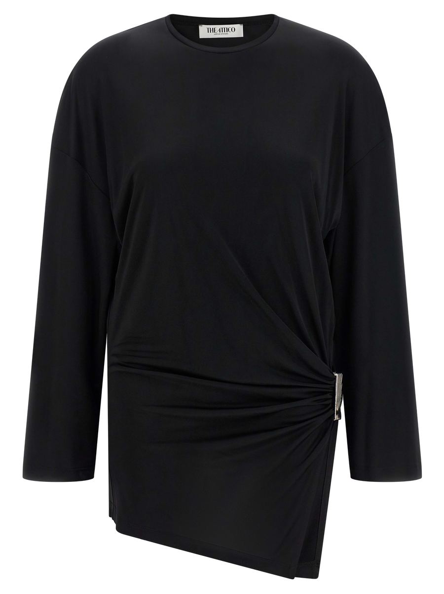 The Attico Viscose dress in black