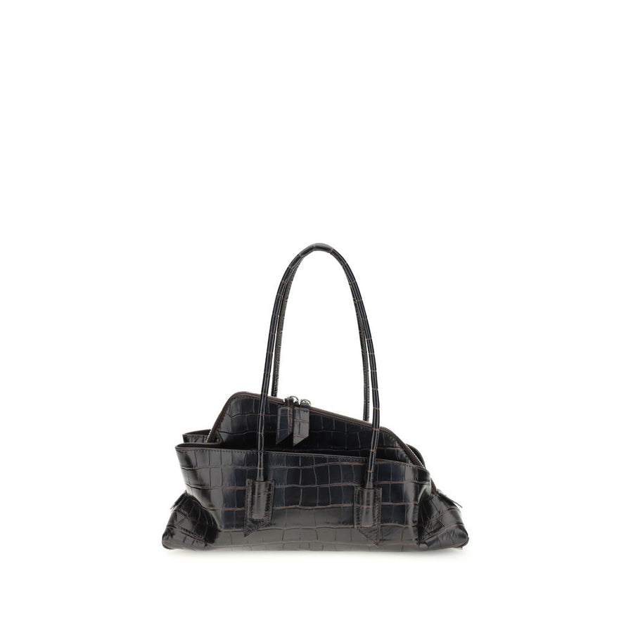 The Attico 100% Calf Leather Bos Taurus shoulder bag in black