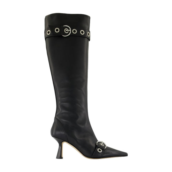 Aeyde leather heel boot in black