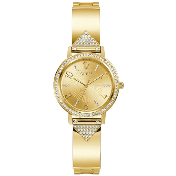 Guess Stainless steel case watch in gold