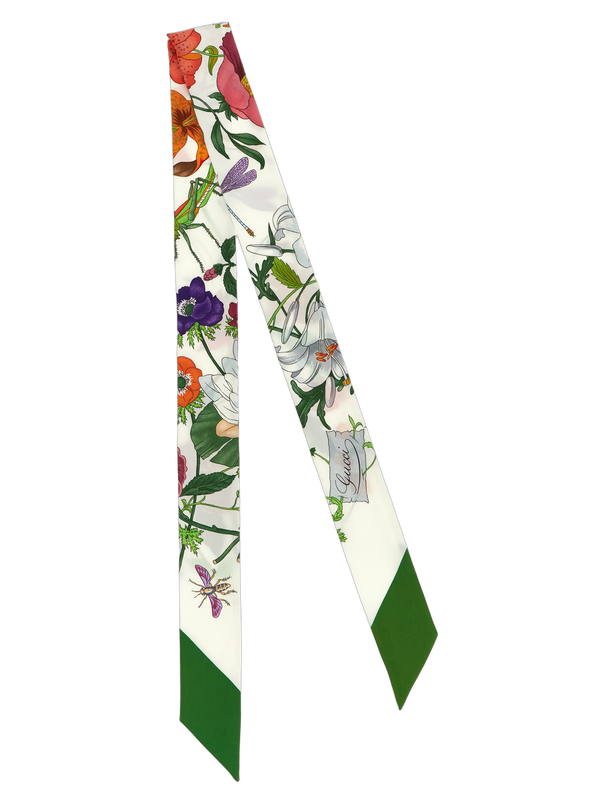 Gucci 100% Silk scarf in green
