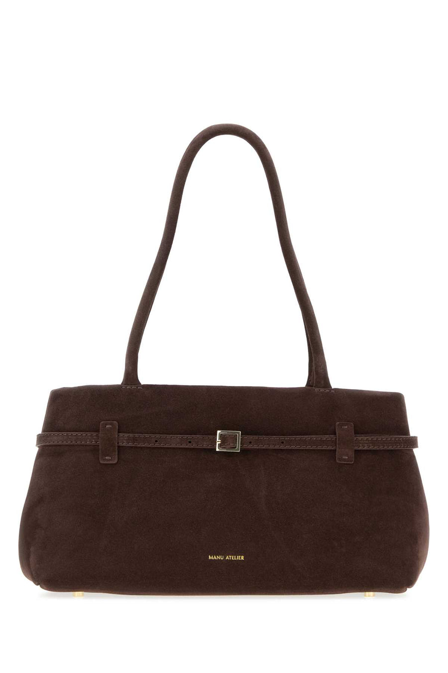 Brown Suede Le Cambon East West Shoulder Bag Deepbrown Borse A Mano