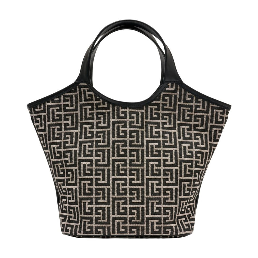 Balmain Calfskin top handle bag in black