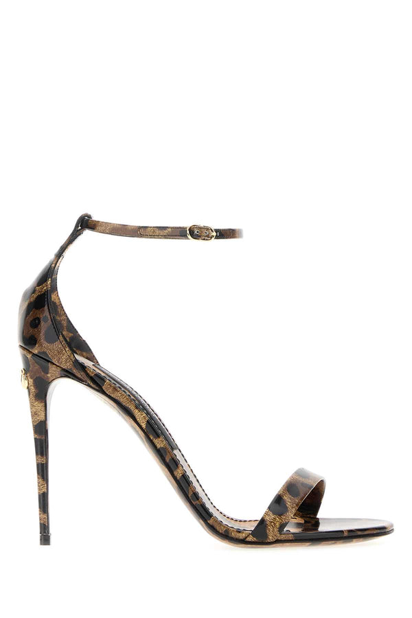 Dolce & Gabbana Exterior: 100% Calf heel sandal in gold