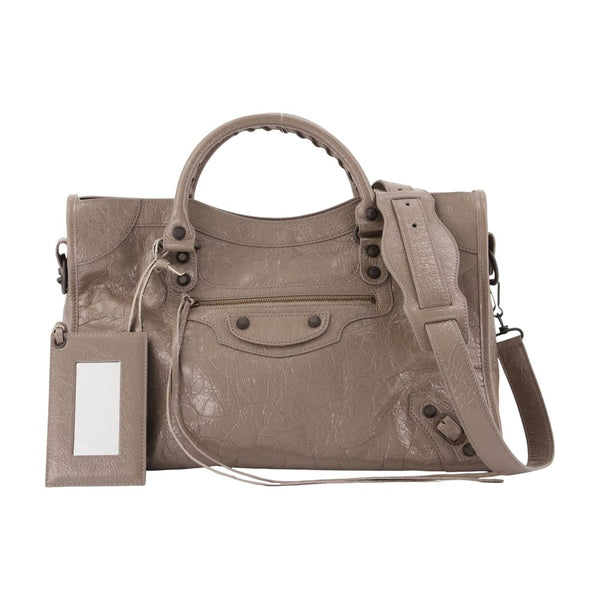 Balenciaga lambskin shoulder bag in brown