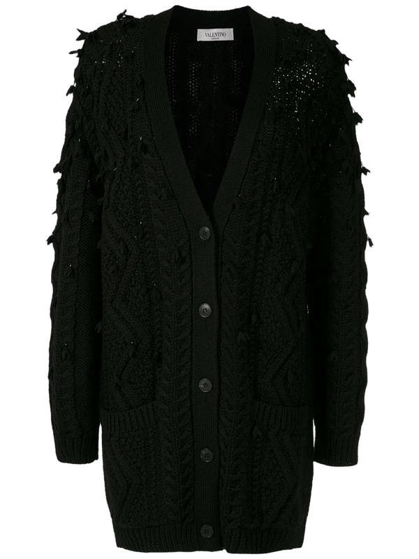 Valentino Virgin wool cardigan in black
