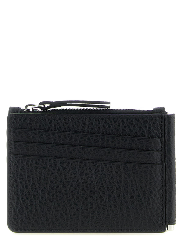 Maison Margiela 100% calfskin leather wallet in black