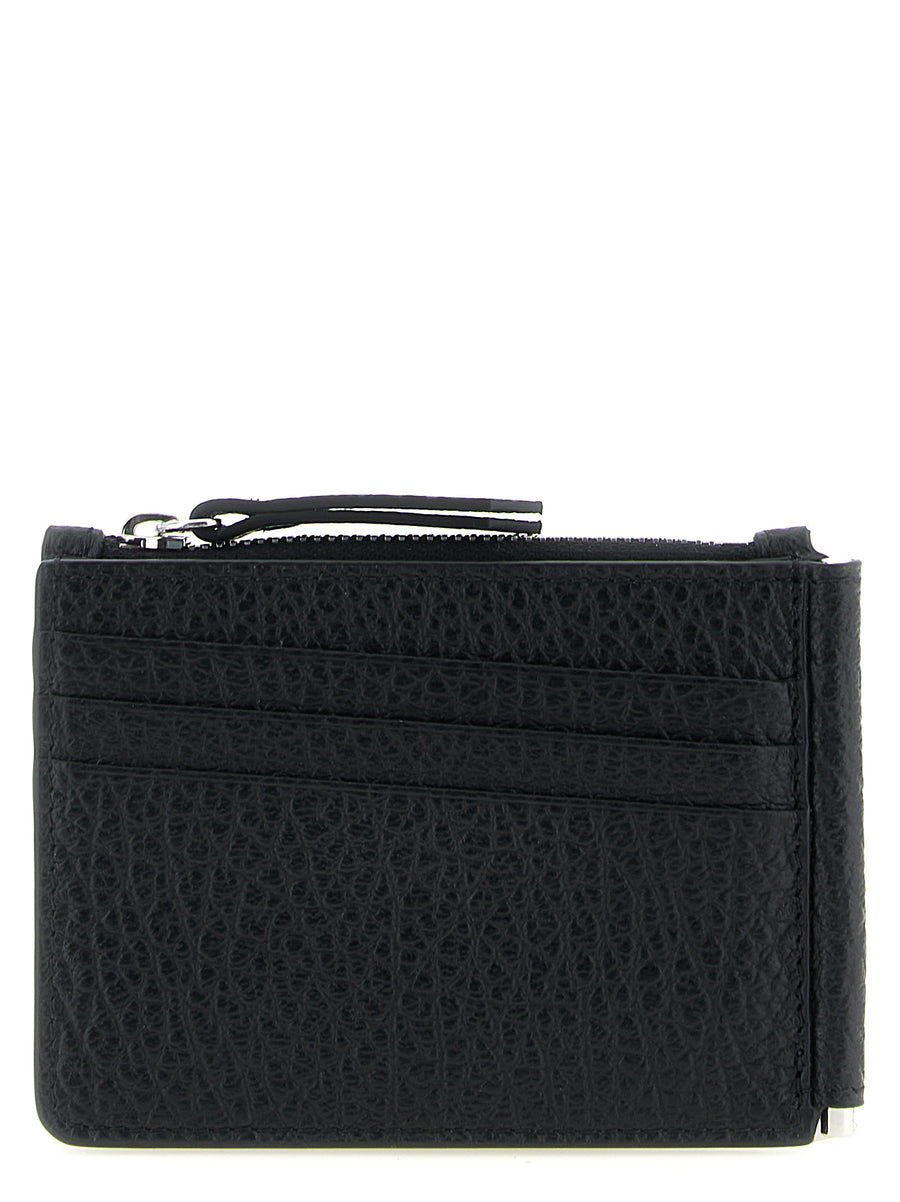 Maison Margiela 100% calfskin leather wallet in black
