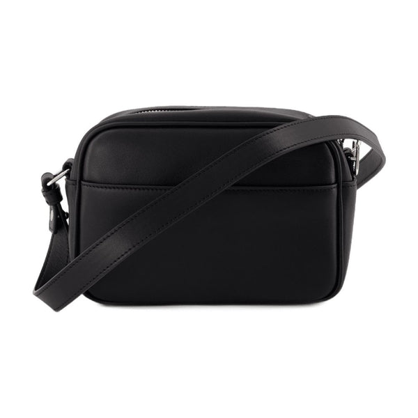 Courreges Calfskin crossbody bag in black