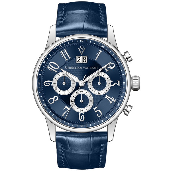 Christian Van Sant Stainless steel case watch in blue