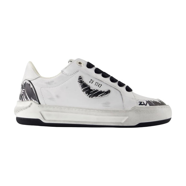 Zadig & Voltaire Calfskin sneaker in white