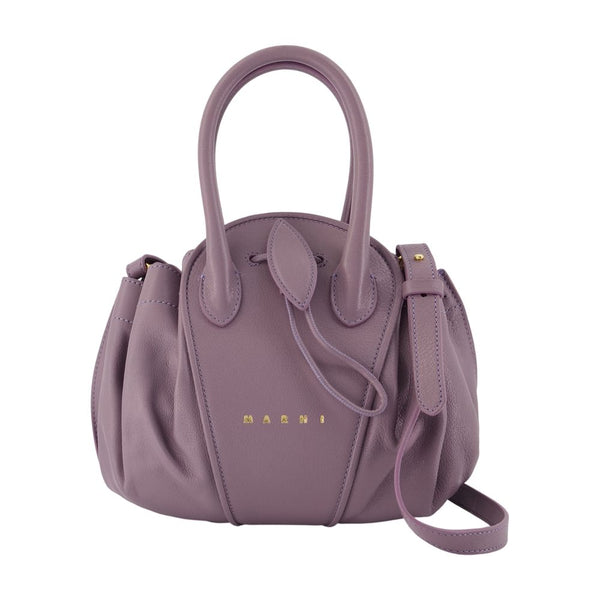 Marni calfskin shoulder bag in purple
